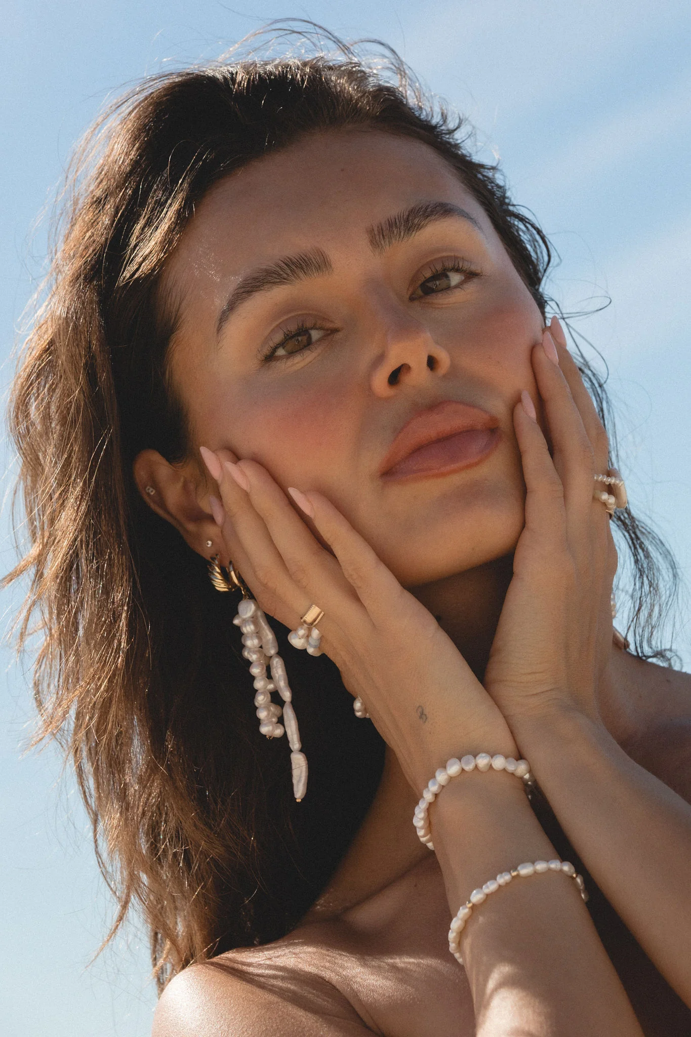 Muse Pearl Drop Earrings - Image 2