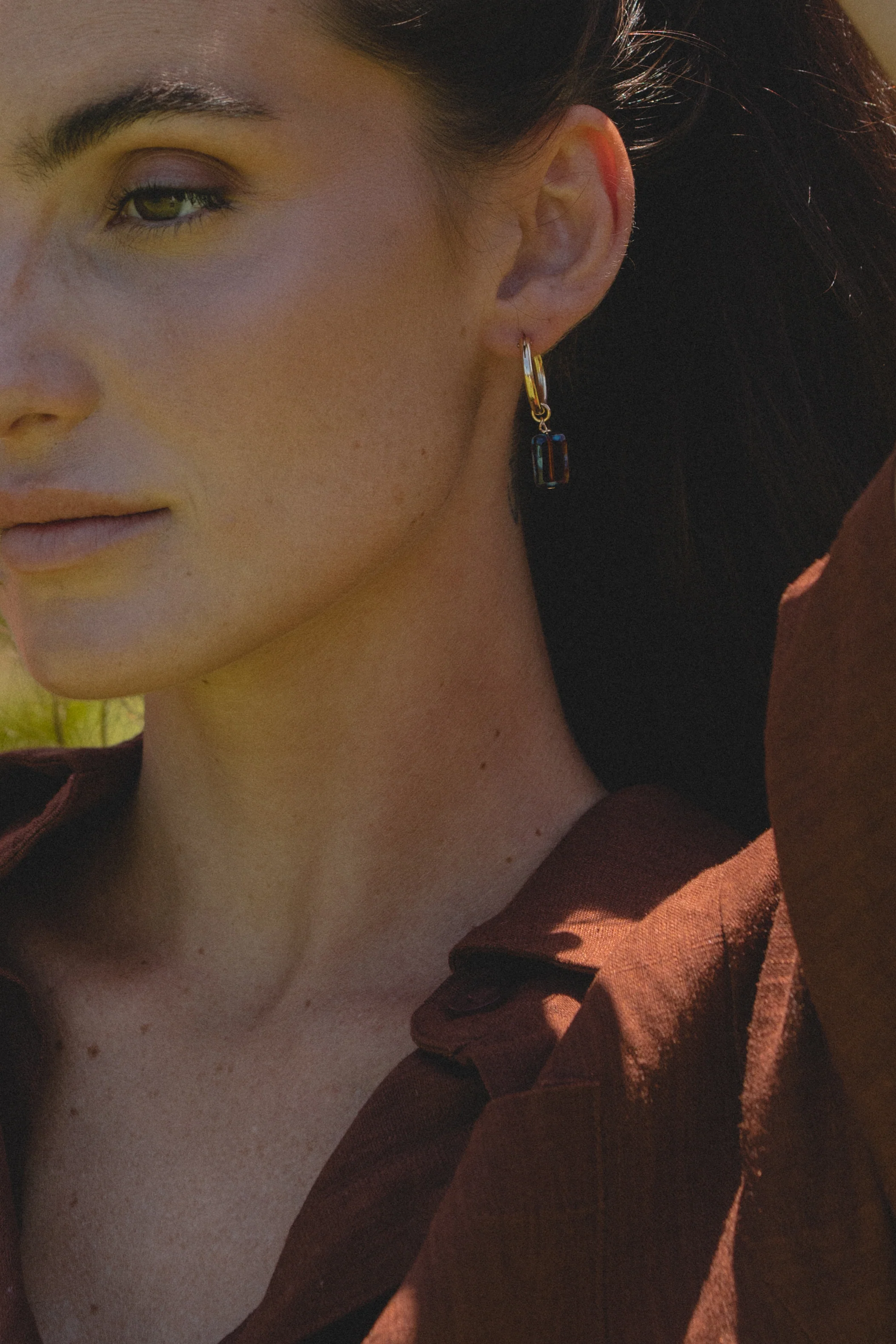 Amber Drop Earrings - Image 3