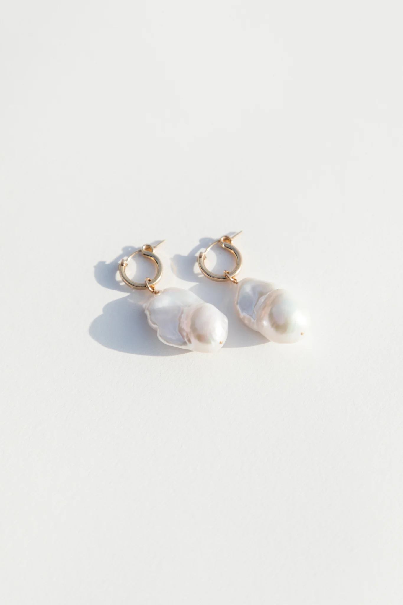 Baroque Pearl Drop Earrings - Image 3