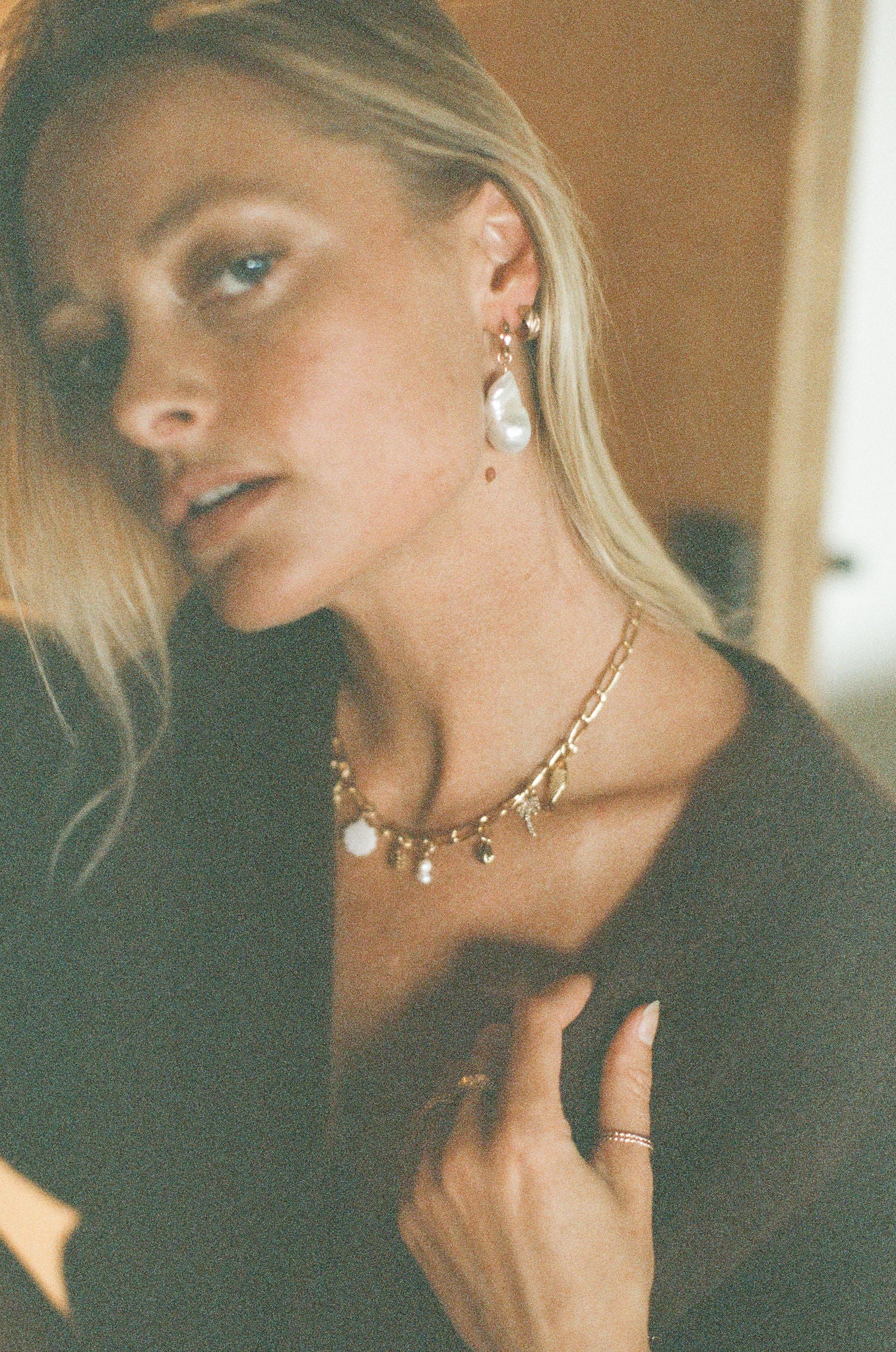 Baroque Pearl Drop Earrings - Image 6