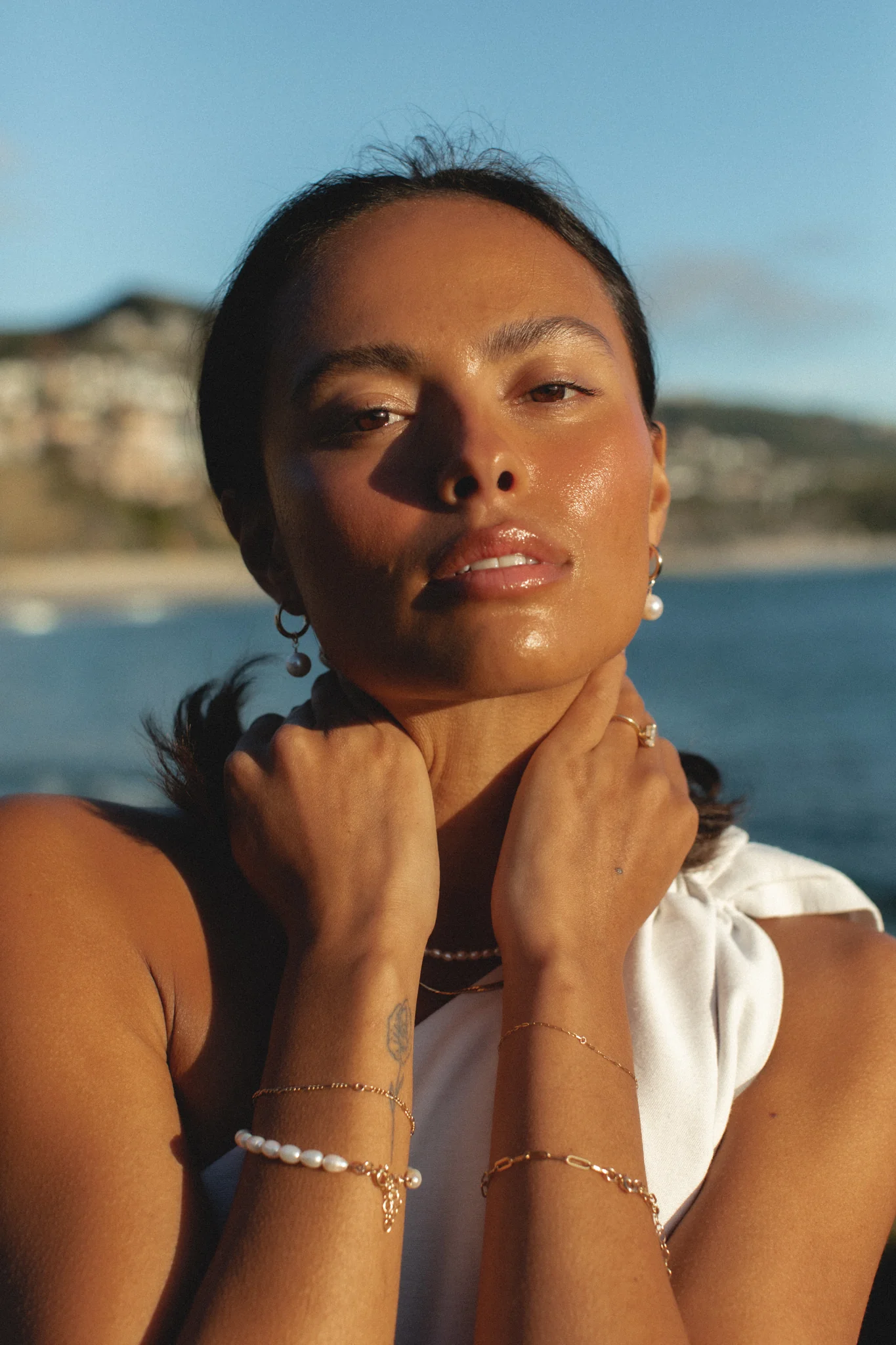 Bella Pearl Drop Earrings - Image 6