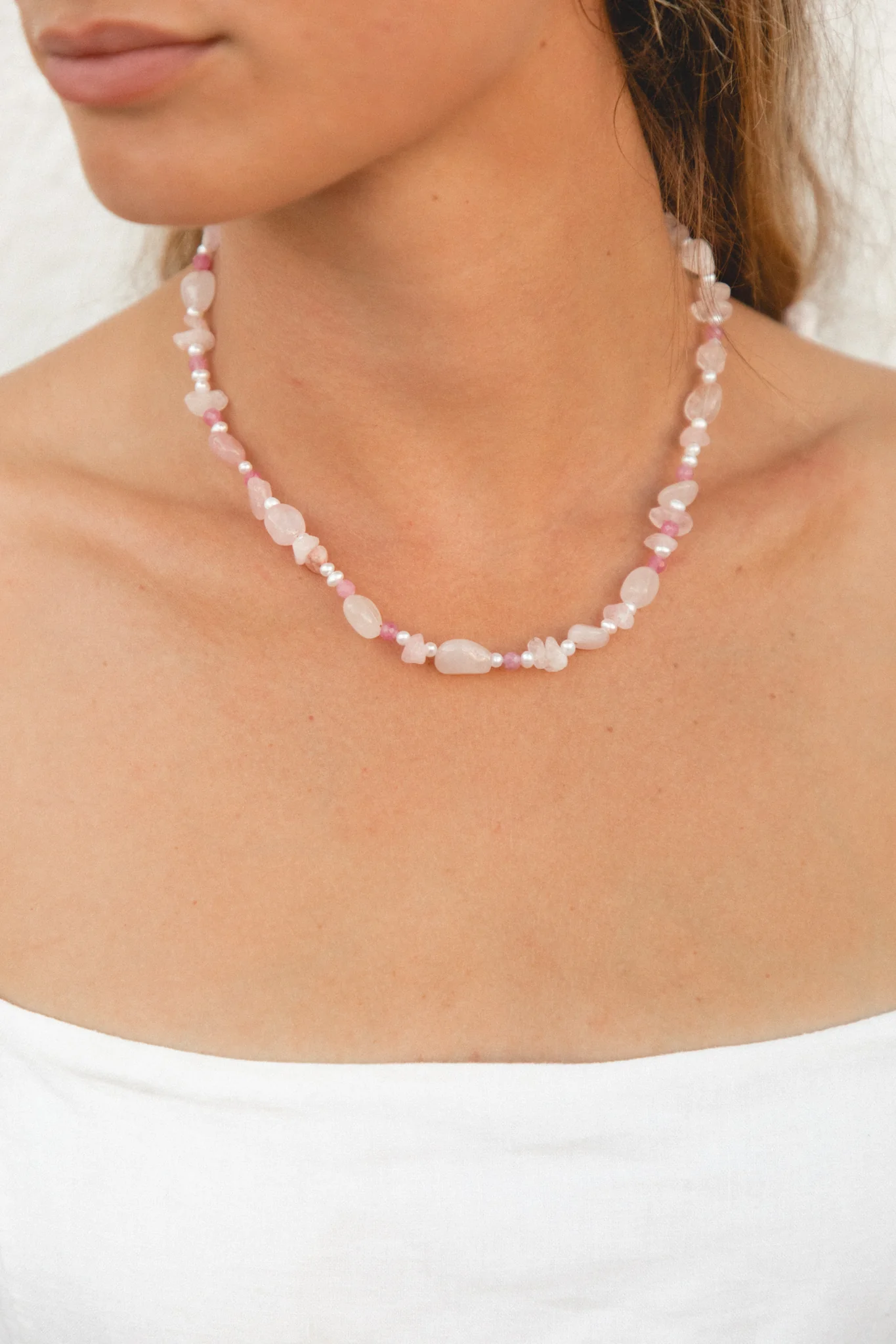 Blush Beaded Necklace - Image 4