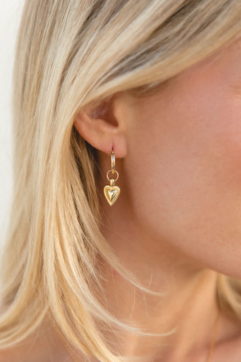 Heart Drop Earrings - Image 3