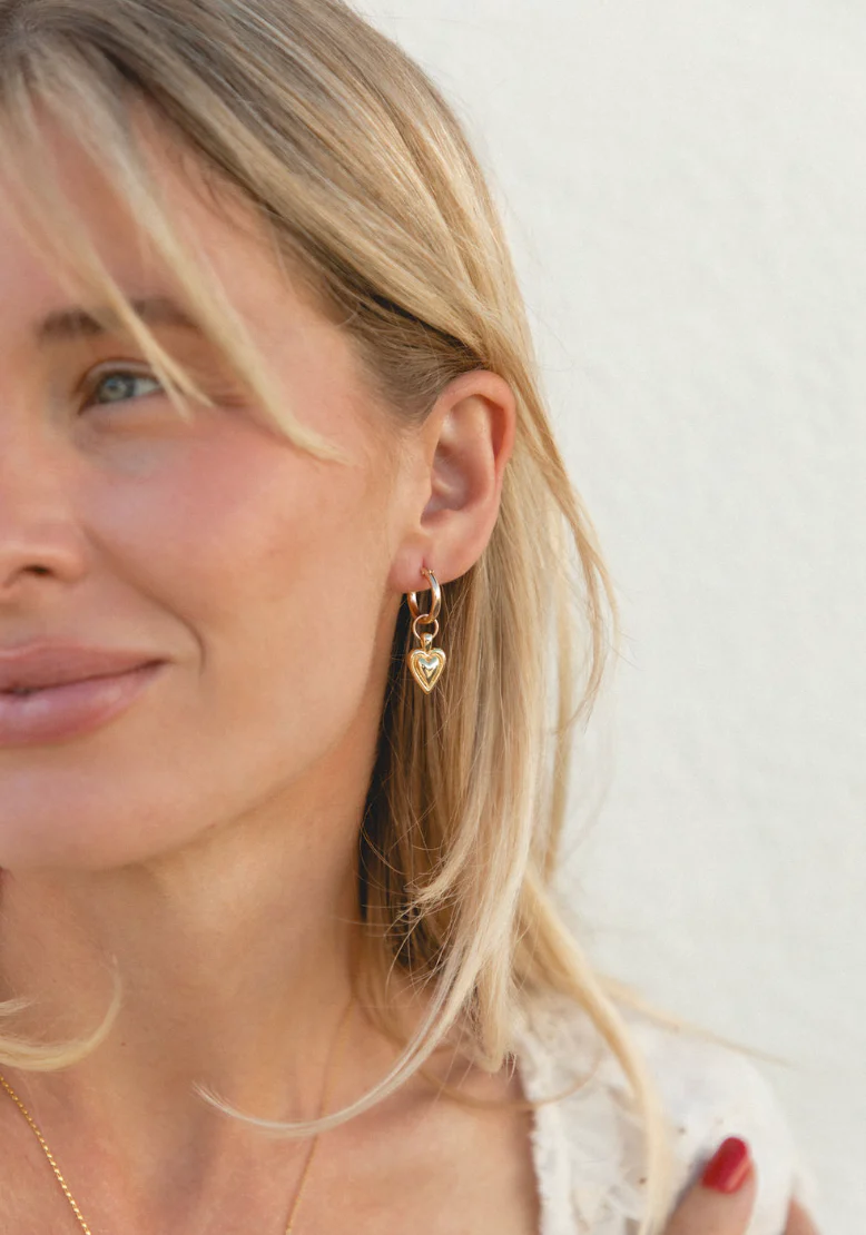 Heart Drop Earrings - Image 4
