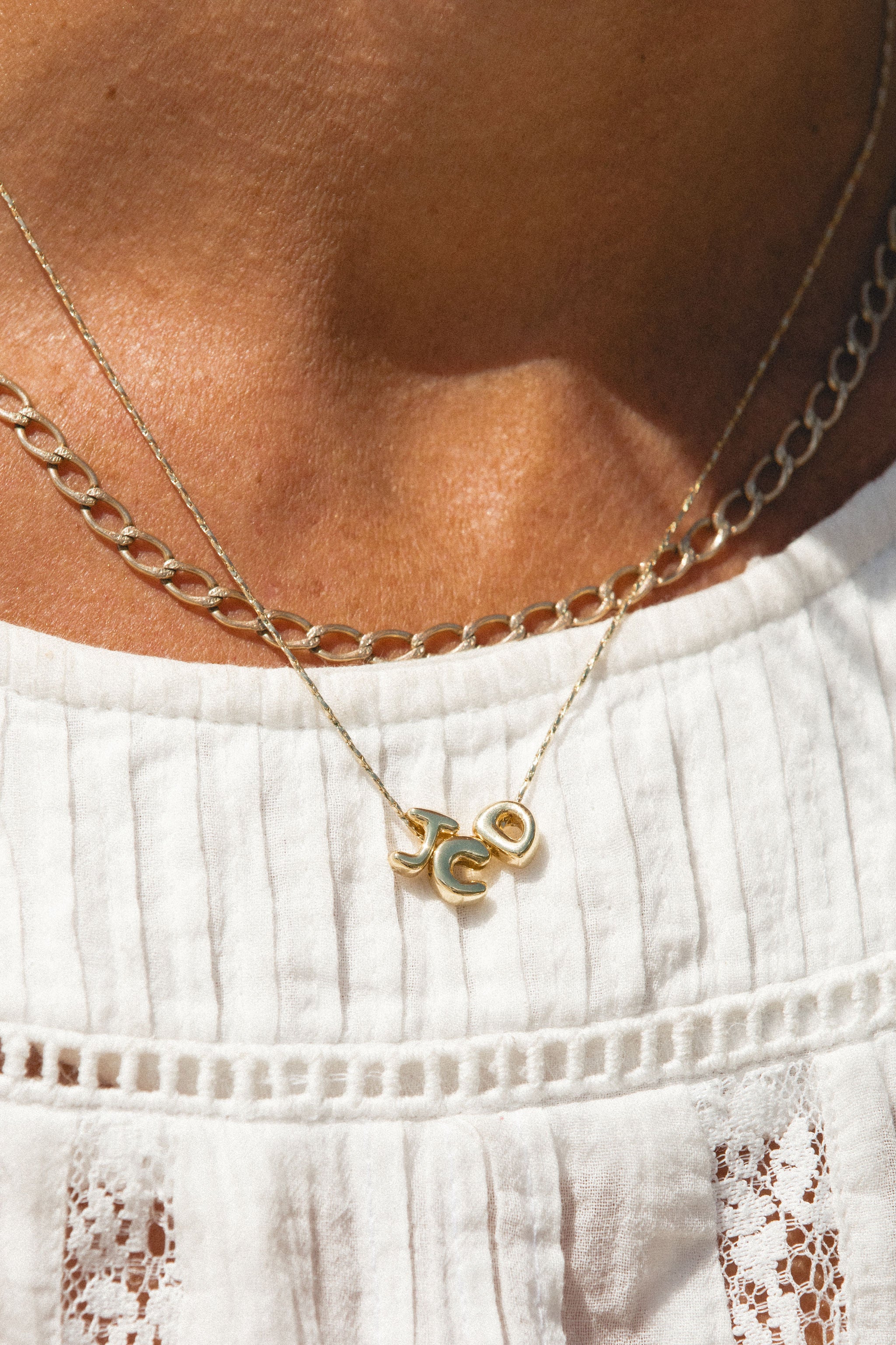 Bubble Initial Necklace - Image 4