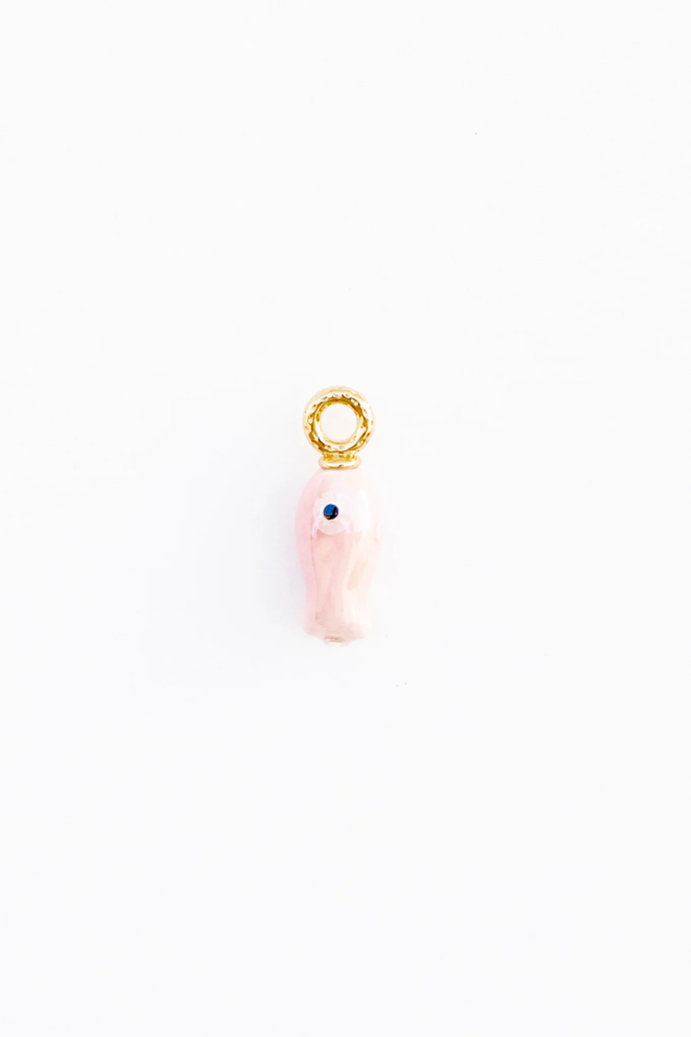 Ceramic Pink Fish Charm