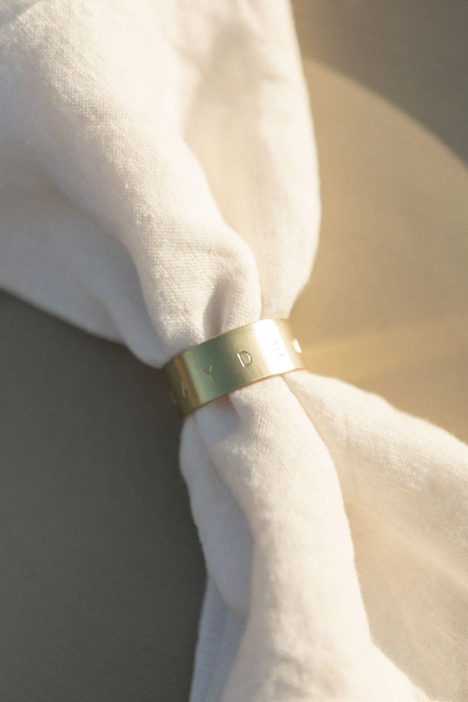 Custom Brass Napkin Ring - Image 5