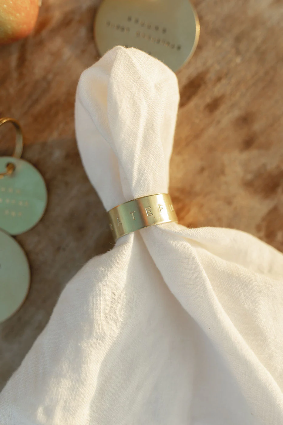 Custom Brass Napkin Ring - Image 6