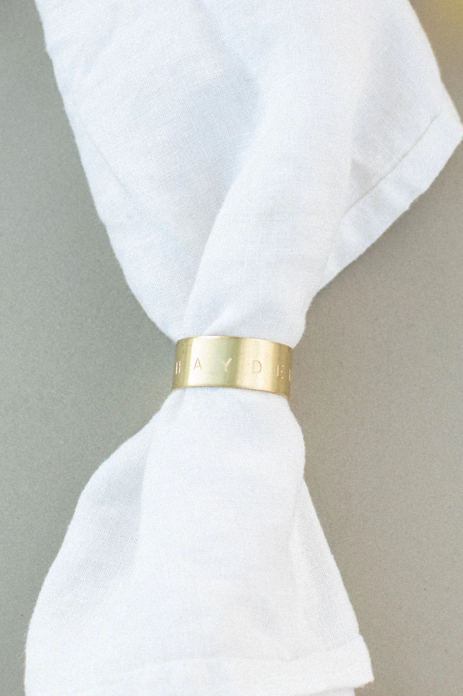 Custom Brass Napkin Ring - Image 7
