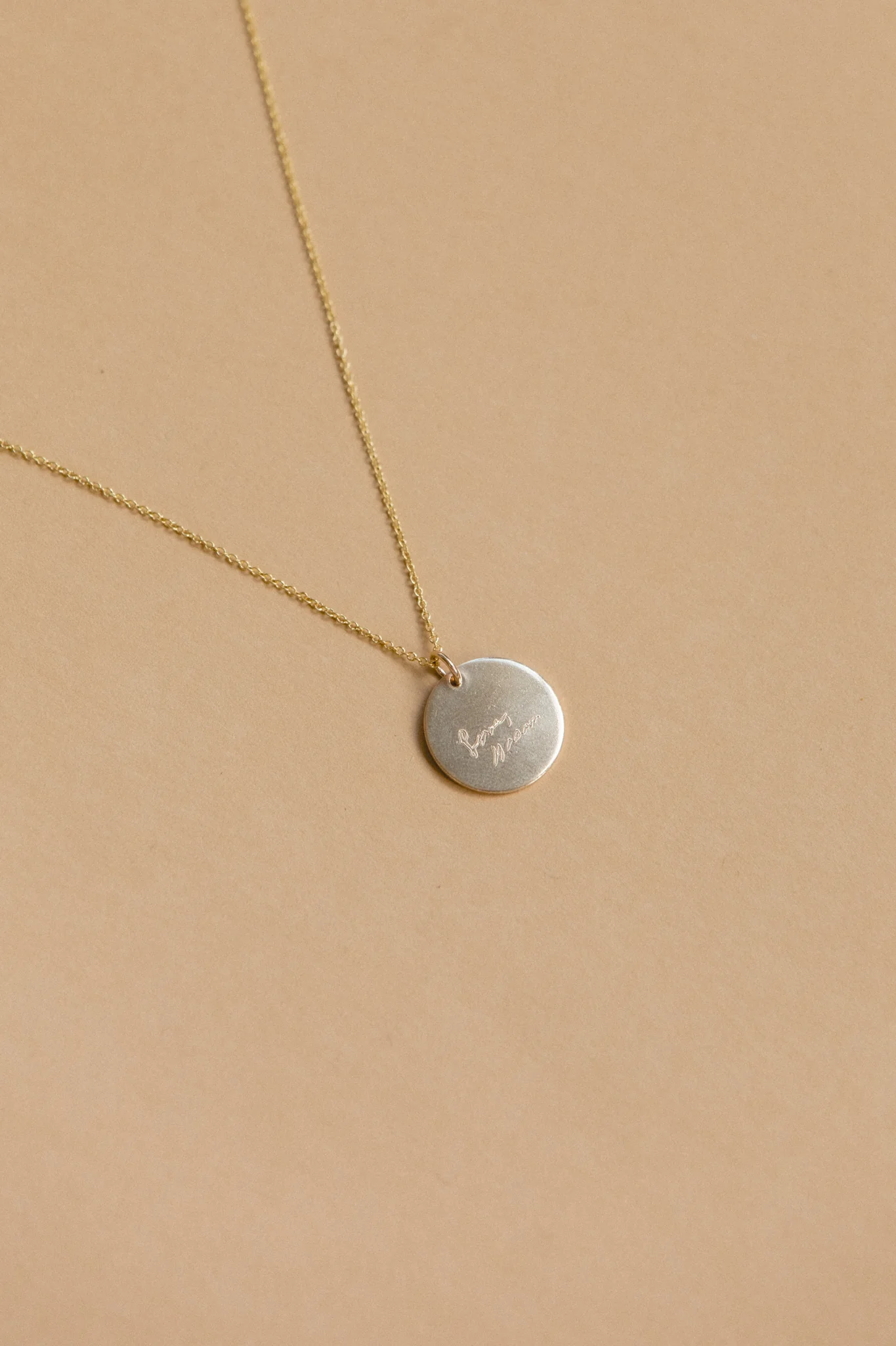 Engraved Handwriting Disc Necklace - Image 11