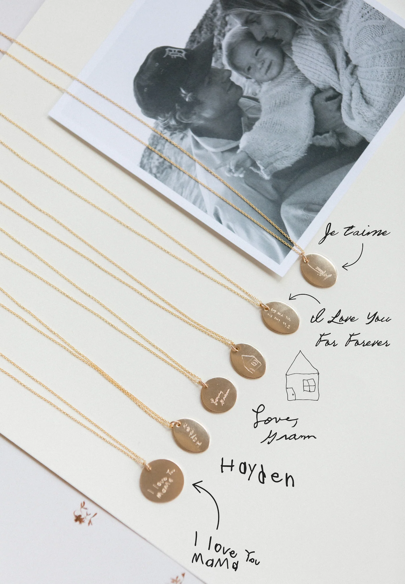 Engraved Handwriting Oval Necklace - Image 6