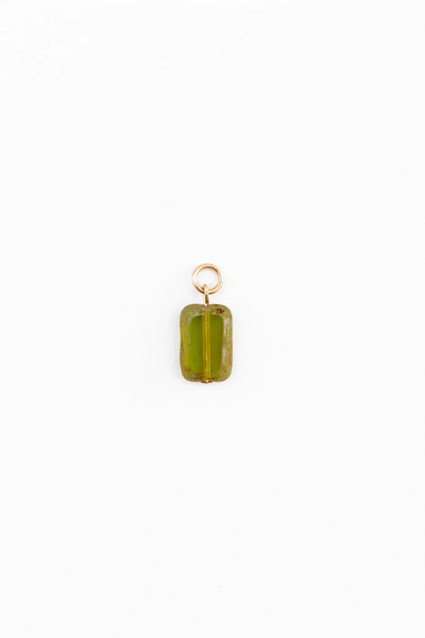Green Glass Bead Charm