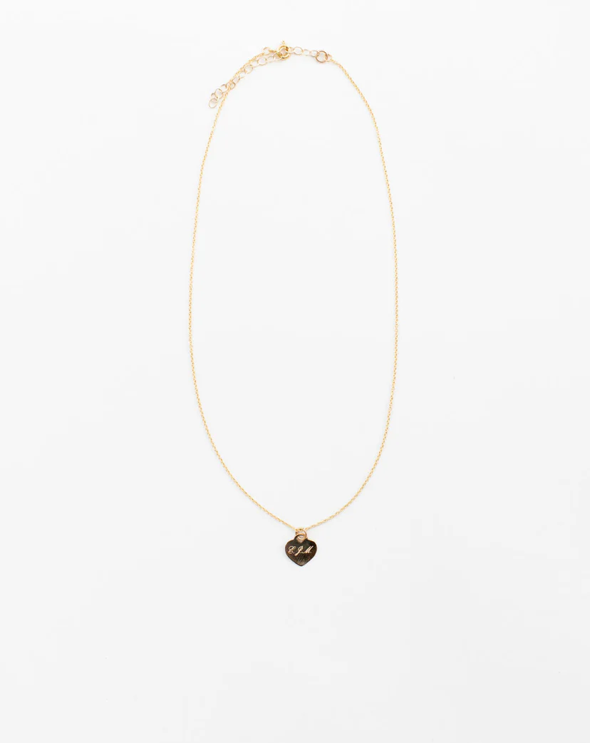 Heart Tag Gold Necklace - Image 4