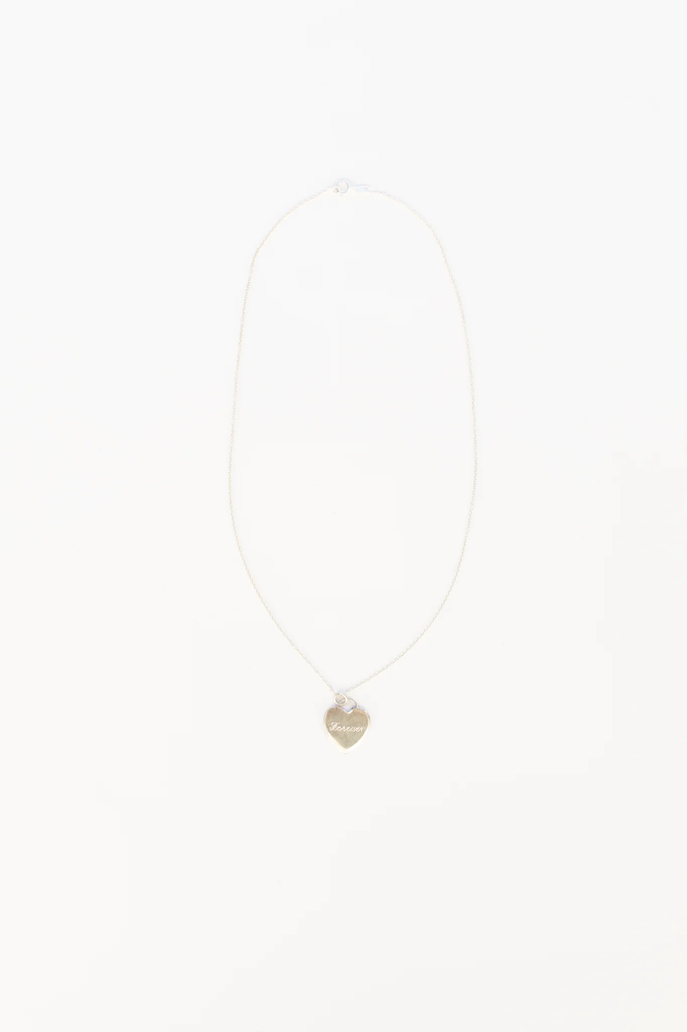 Heart Tag Silver Necklace - Image 7
