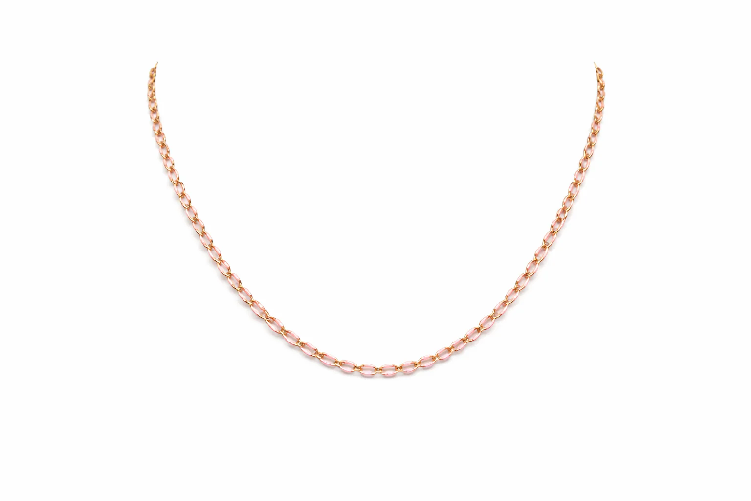 Little's Light Pink Enamel Necklace - Image 2