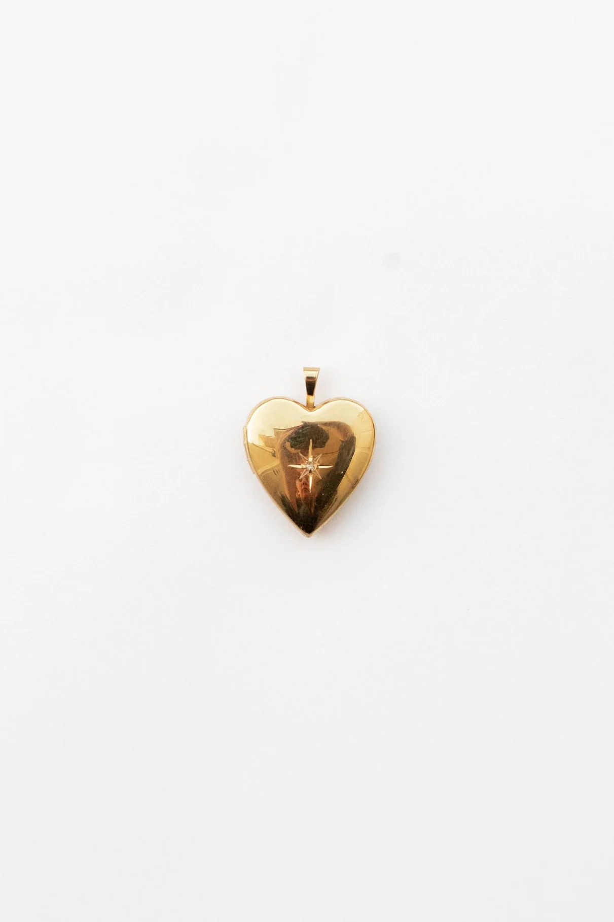Luxe Rhinestone Locket Heart Pendant