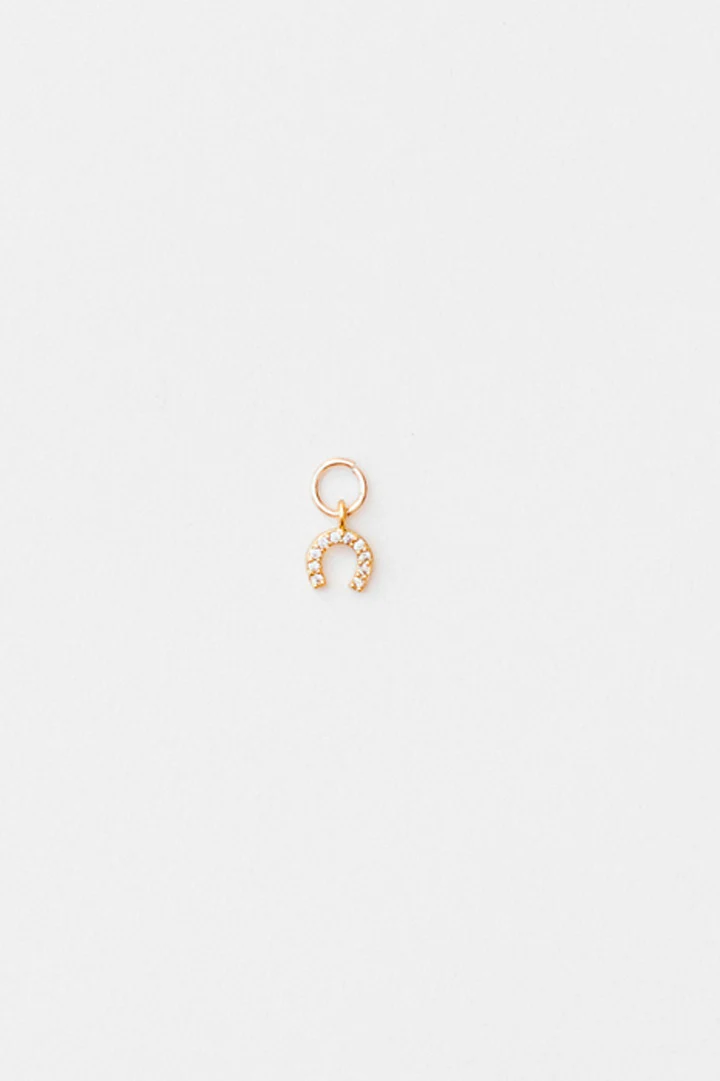 Mini Rhinestone Horseshoe Charm