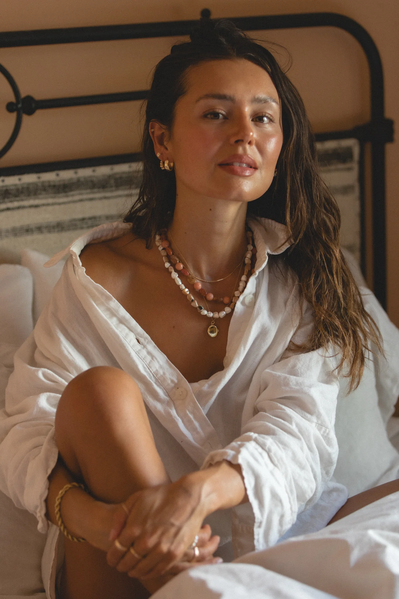 Mother Of Pearl Beaded Necklace - Image 9