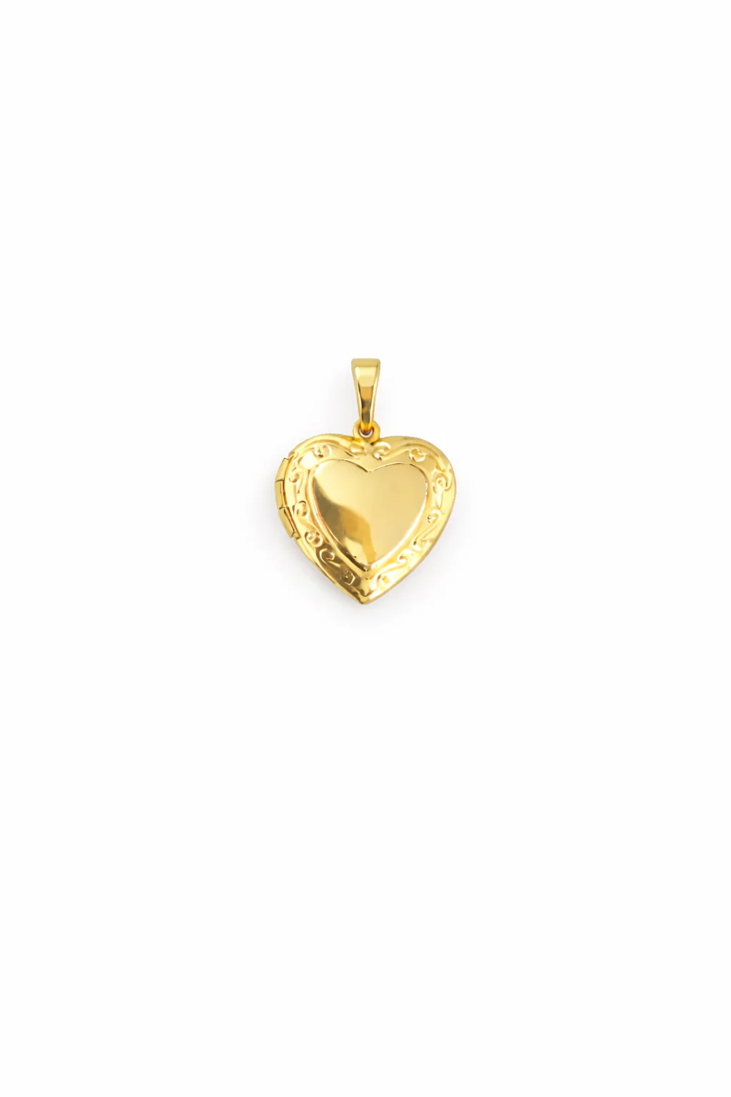 Bordered Heart Locket Pendant