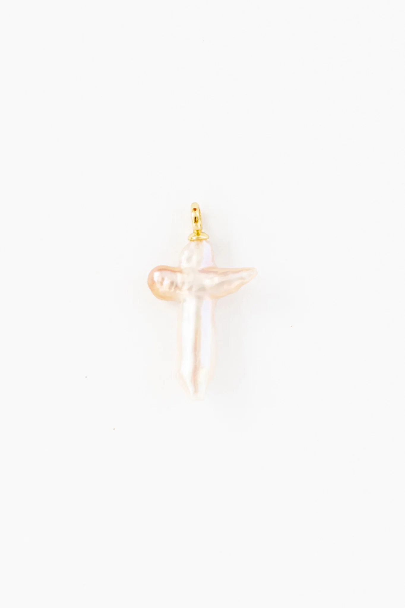 Pearl Cross Charm