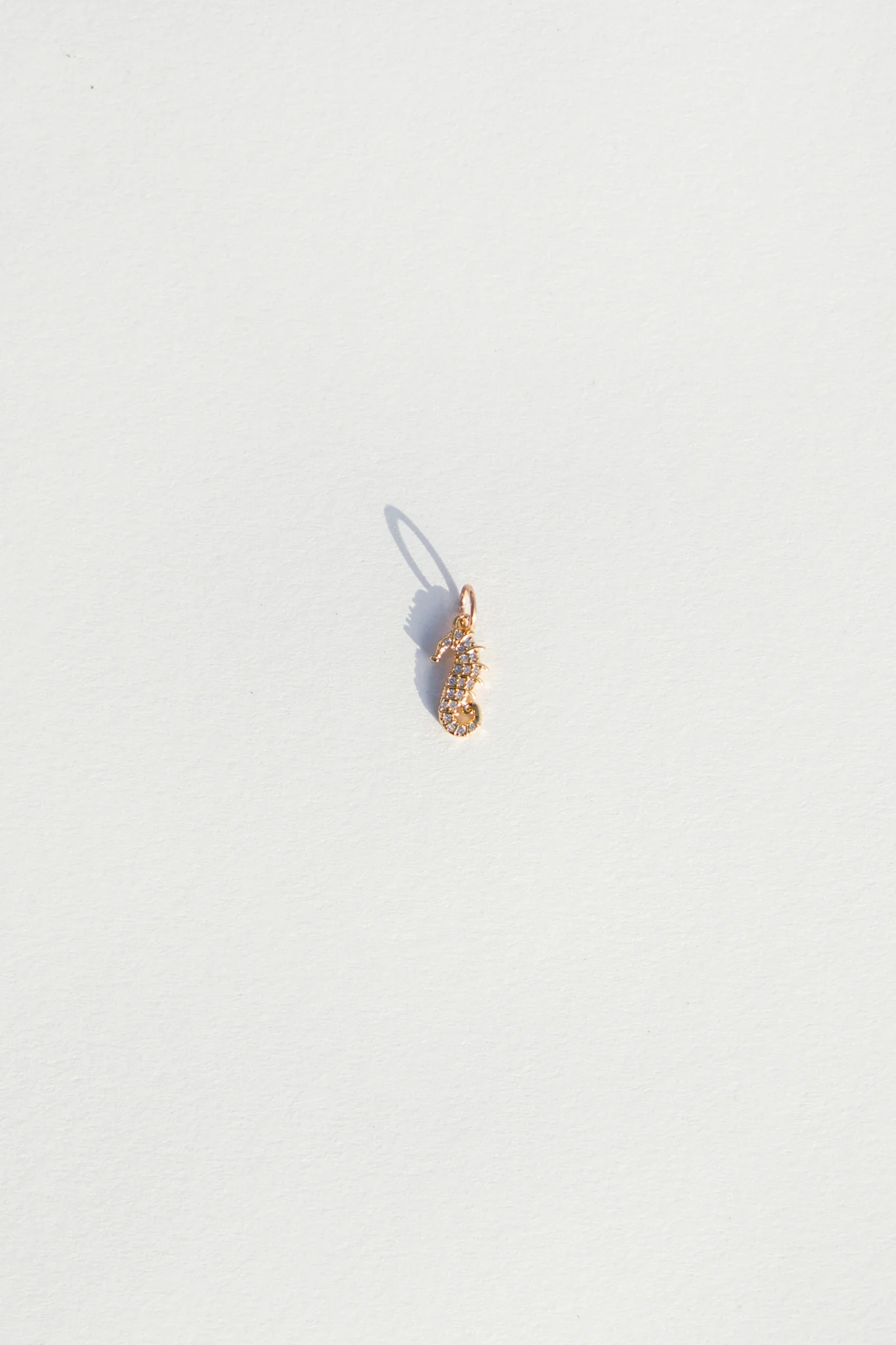 Rhinestone Seahorse Charm