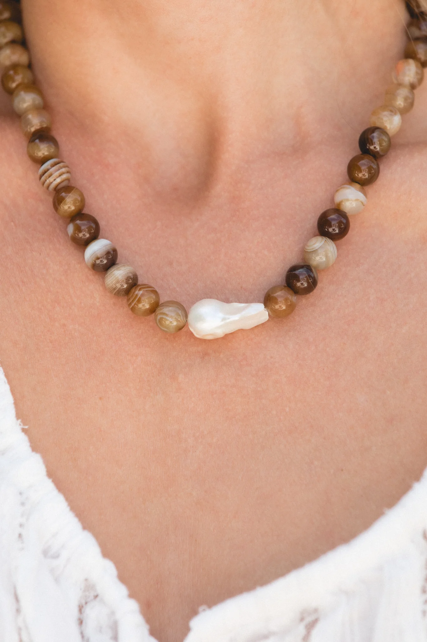 Amber Coast Beaded Necklace - Image 13