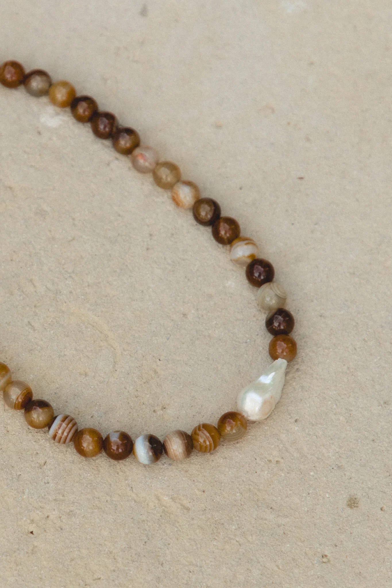 Amber Coast Beaded Necklace - Image 3