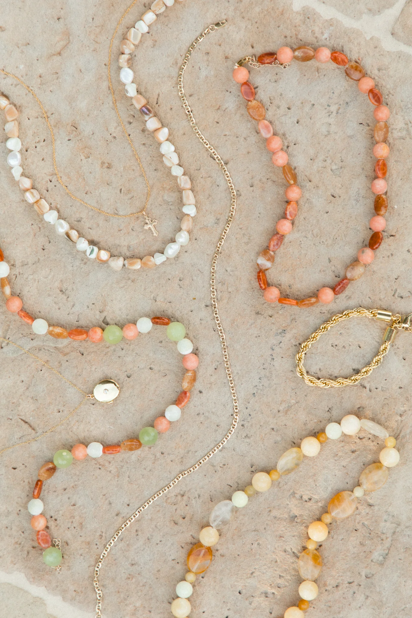 Shades Of Yellow Beaded Necklace - Image 11