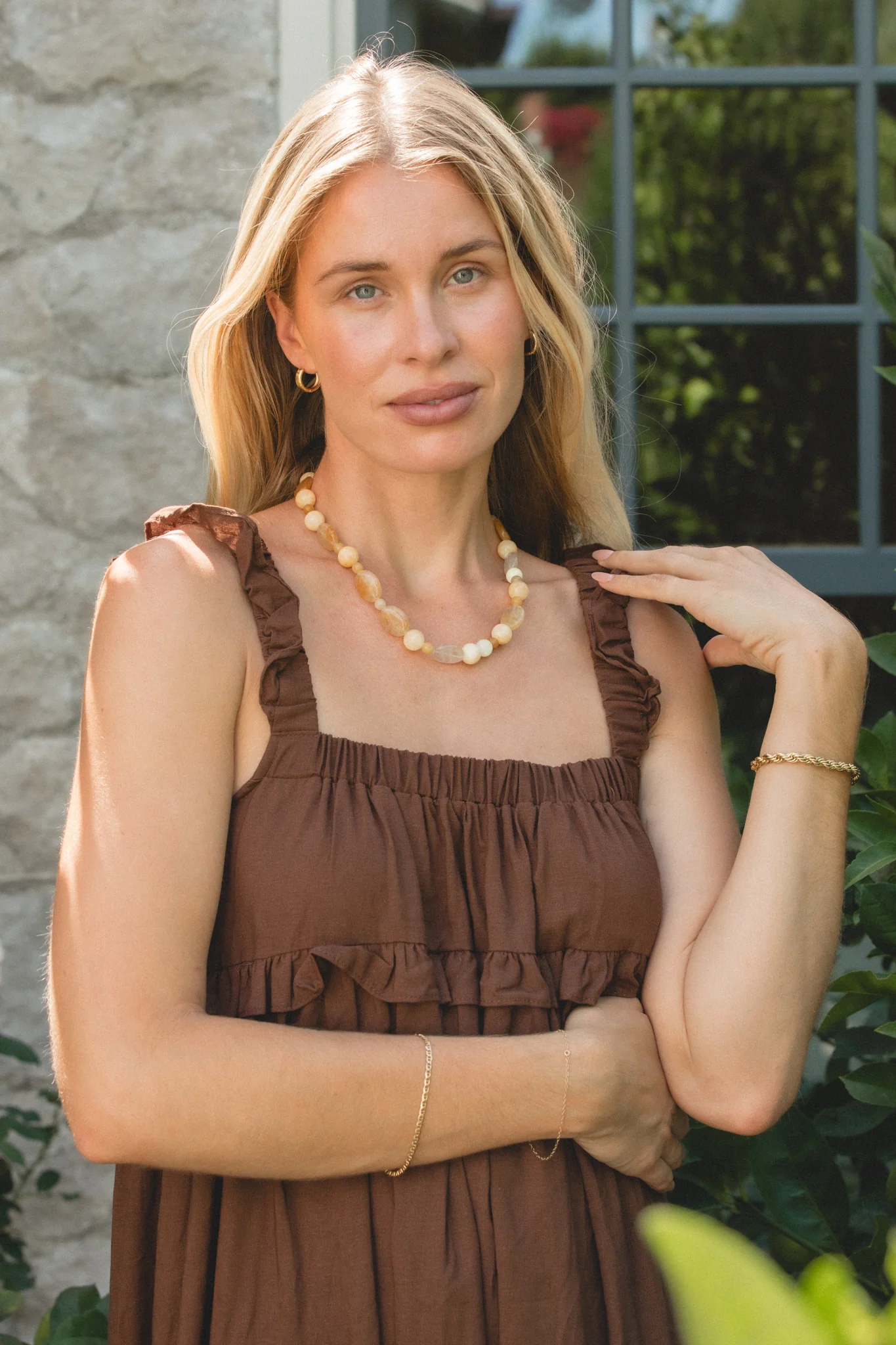 Shades Of Yellow Beaded Necklace - Image 8