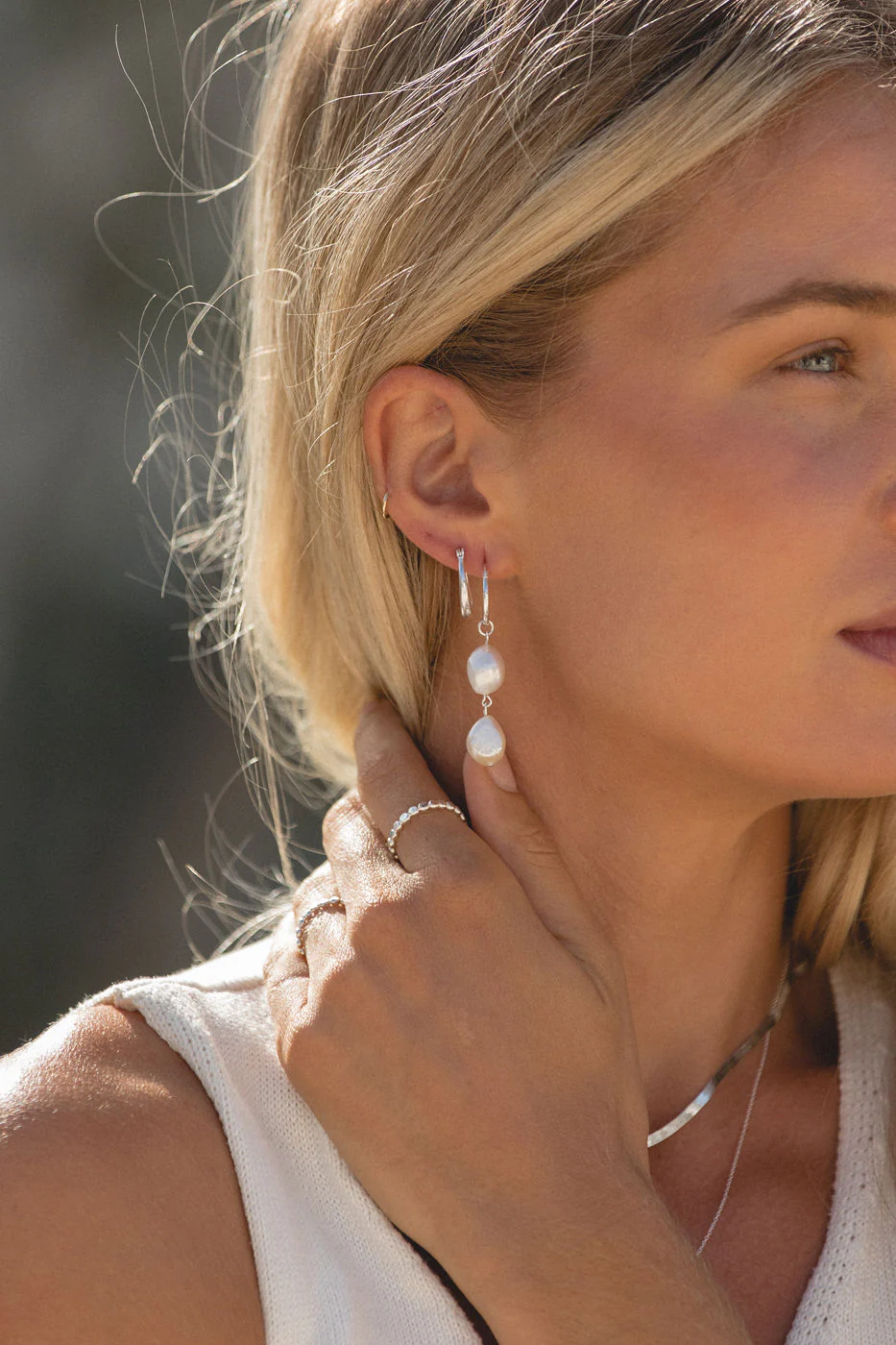 Silver Pearl Drop - Image 6