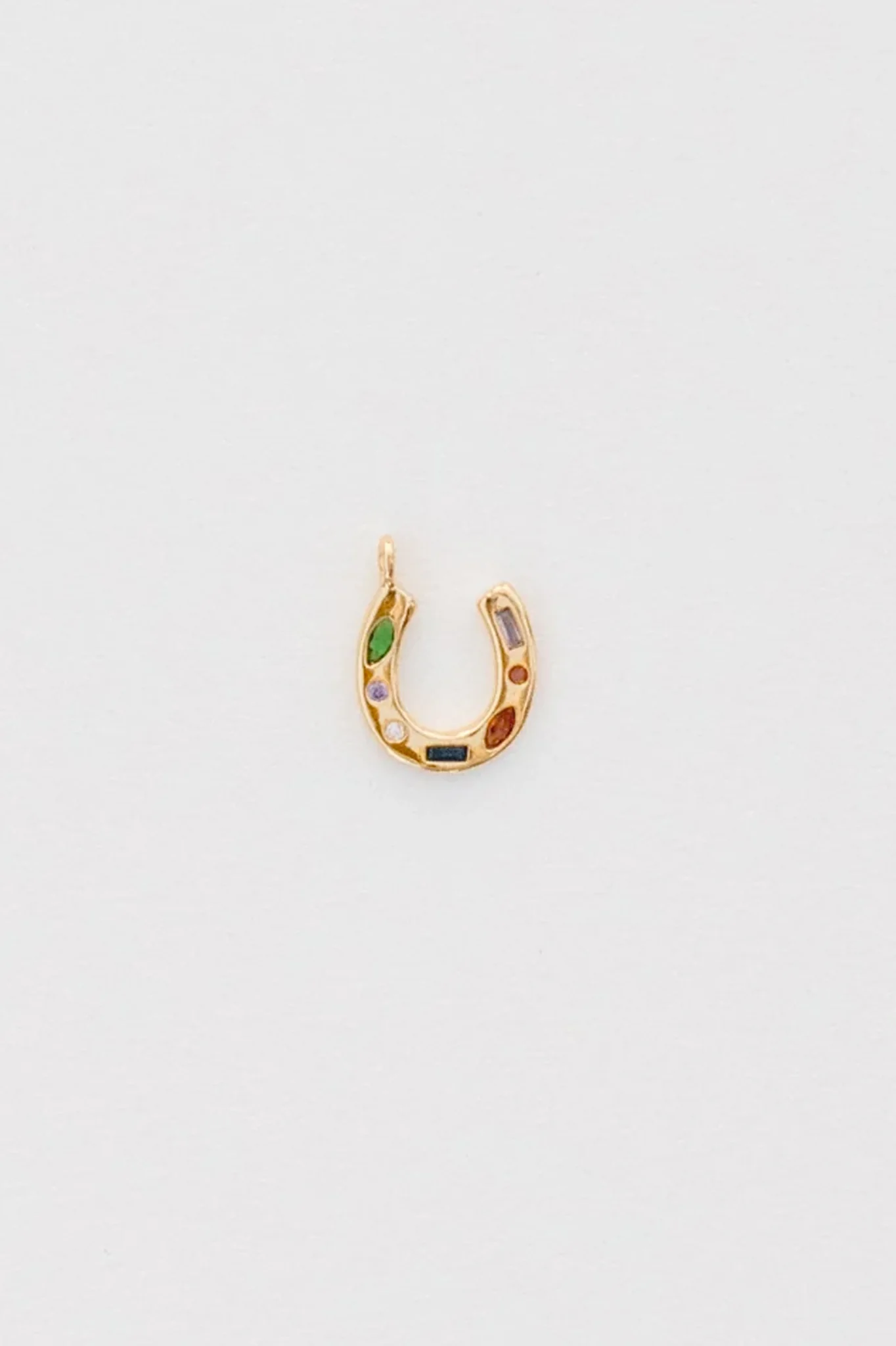 Small Rhinestone Horseshoe Charm