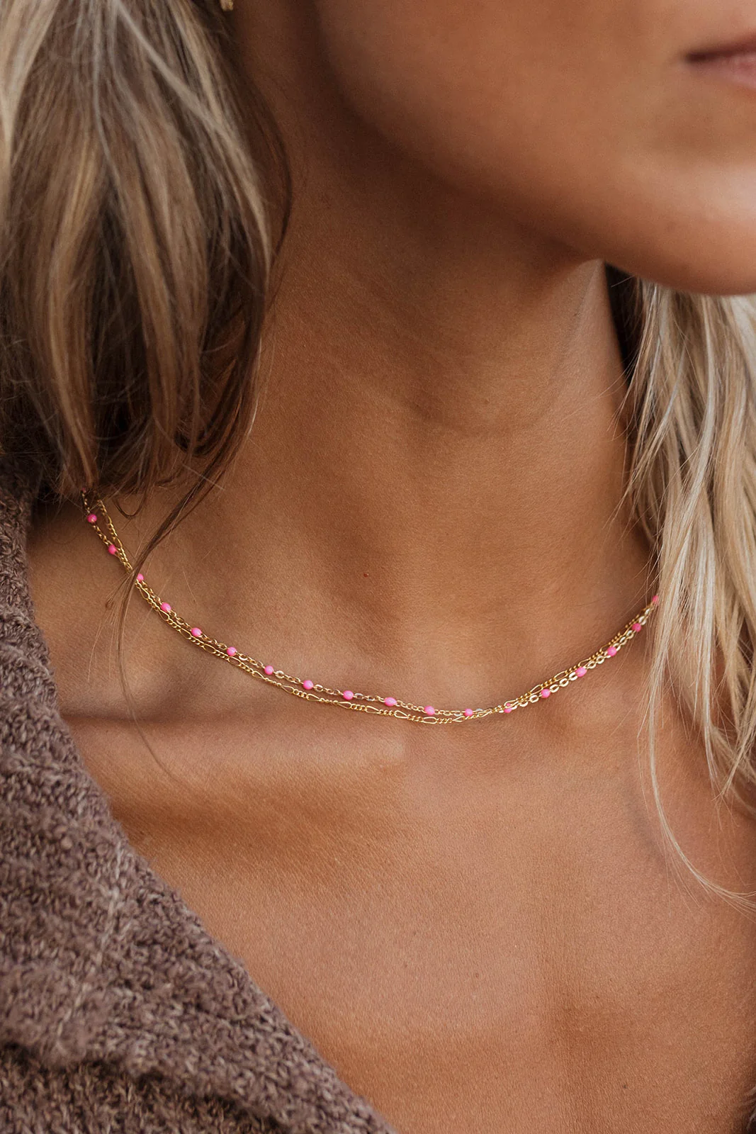 Gold Enamel Necklace - Image 12
