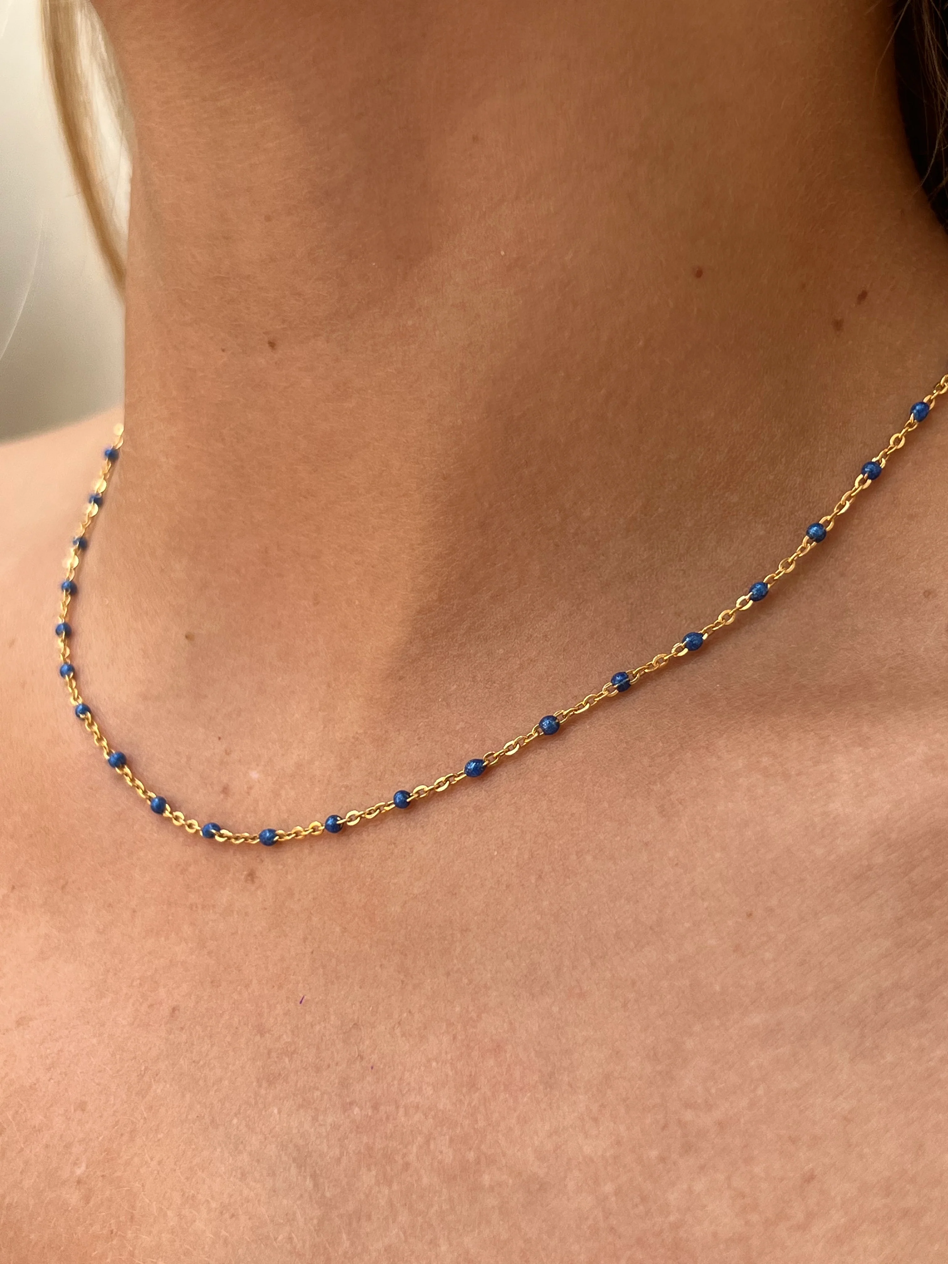 Gold Enamel Necklace - Image 5