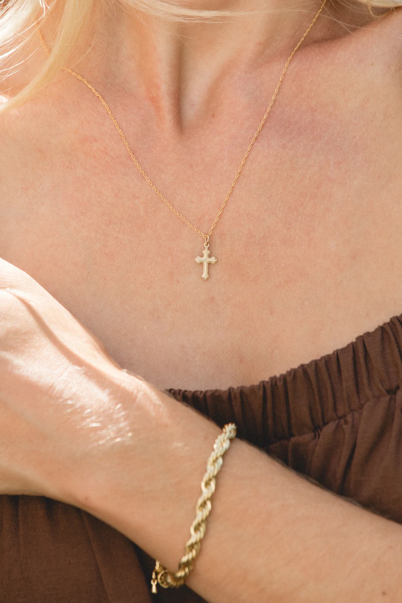 Vintage Cross Necklace - Image 3