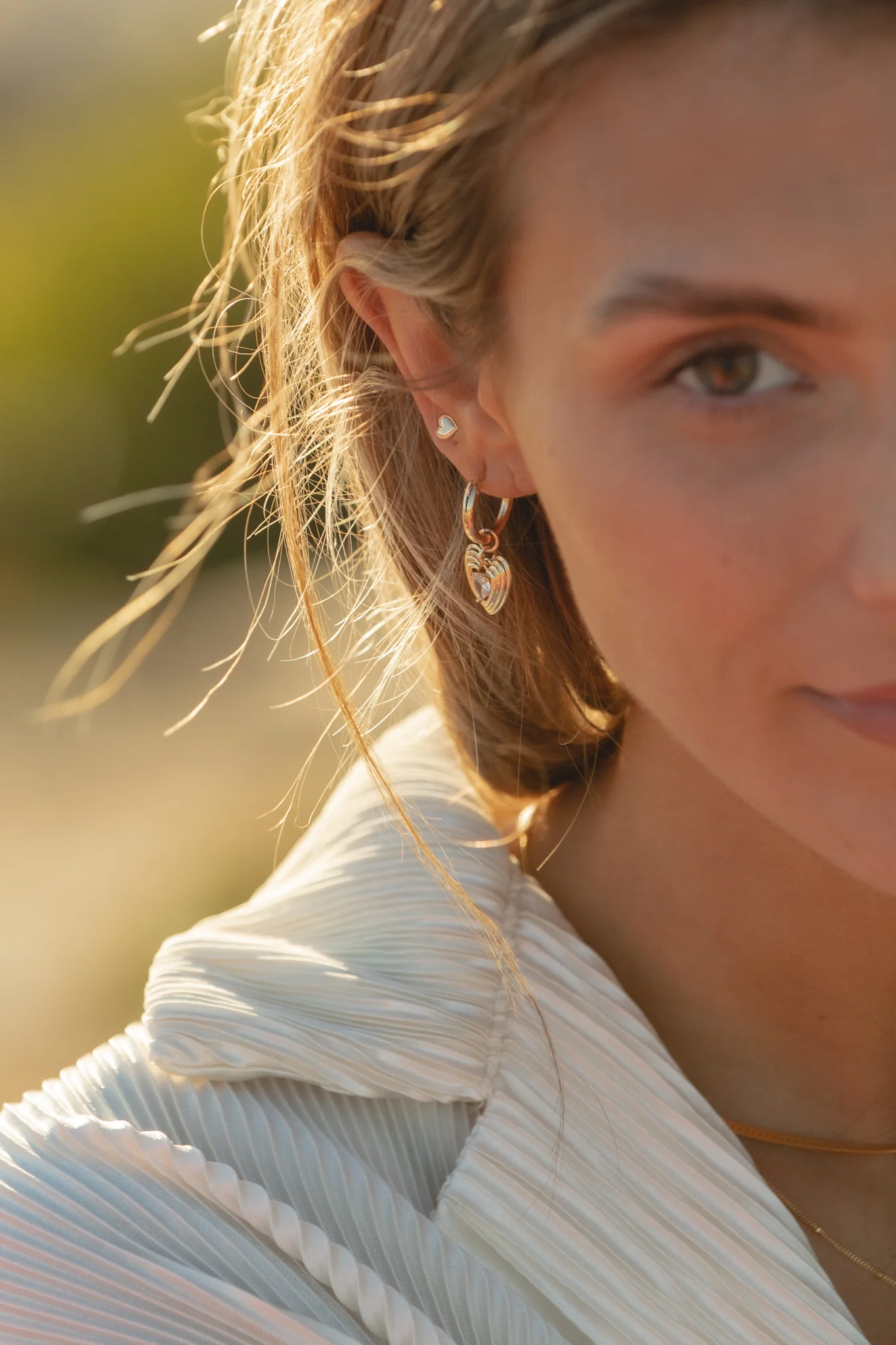 Vintage Heart Studs - Image 4